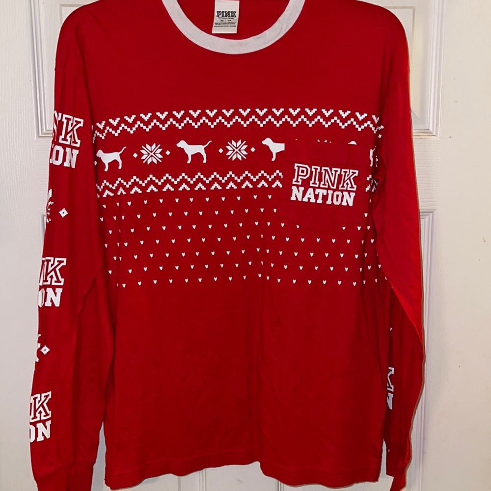 PINK Christmas top